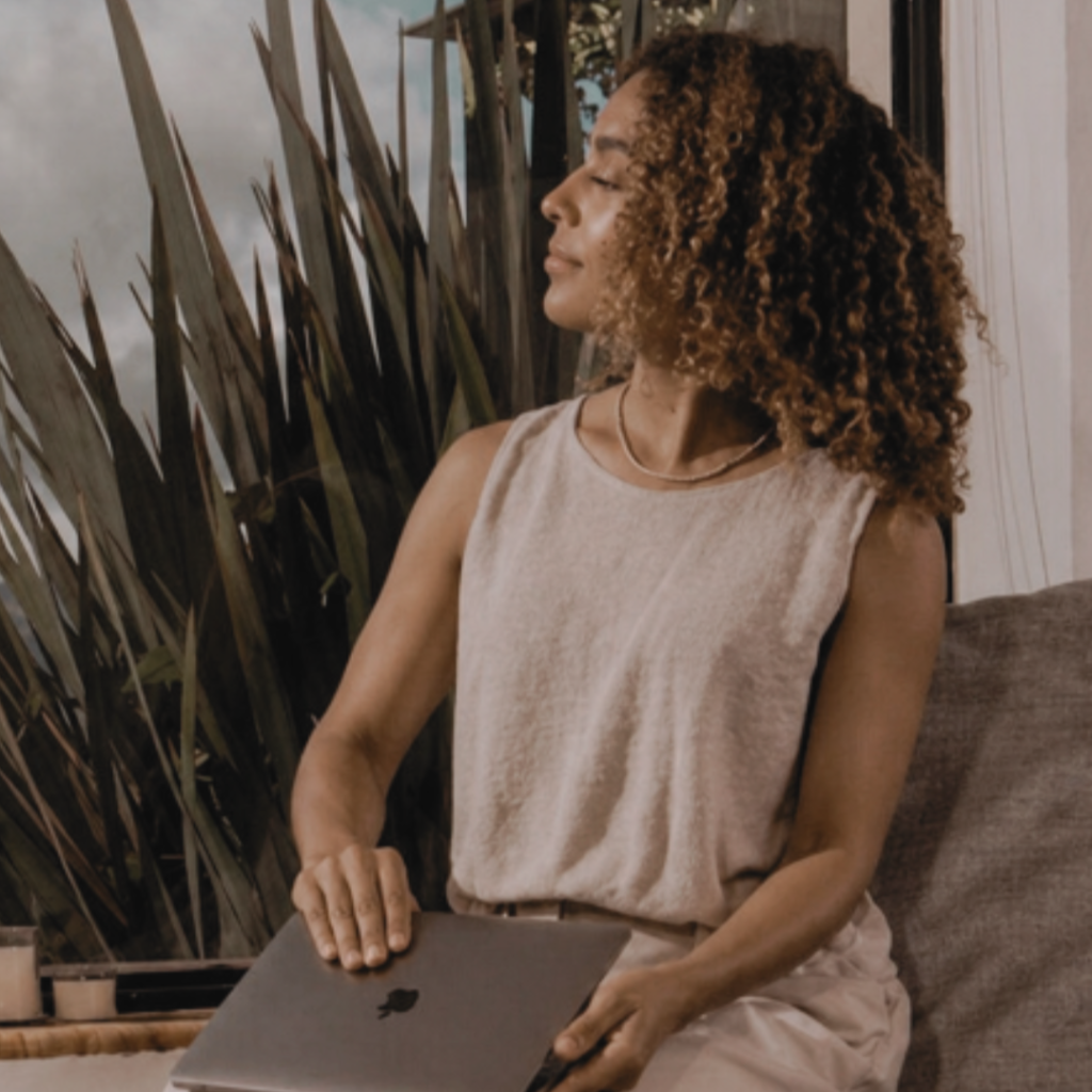 Woman with laptop